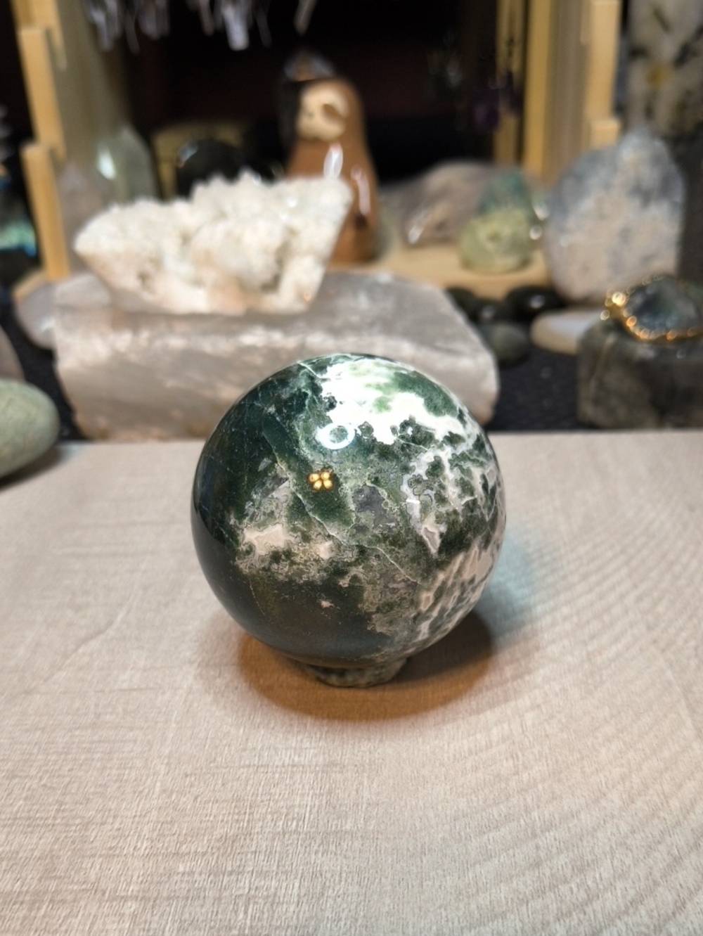 #26 Moss Agate Sphere 63mm